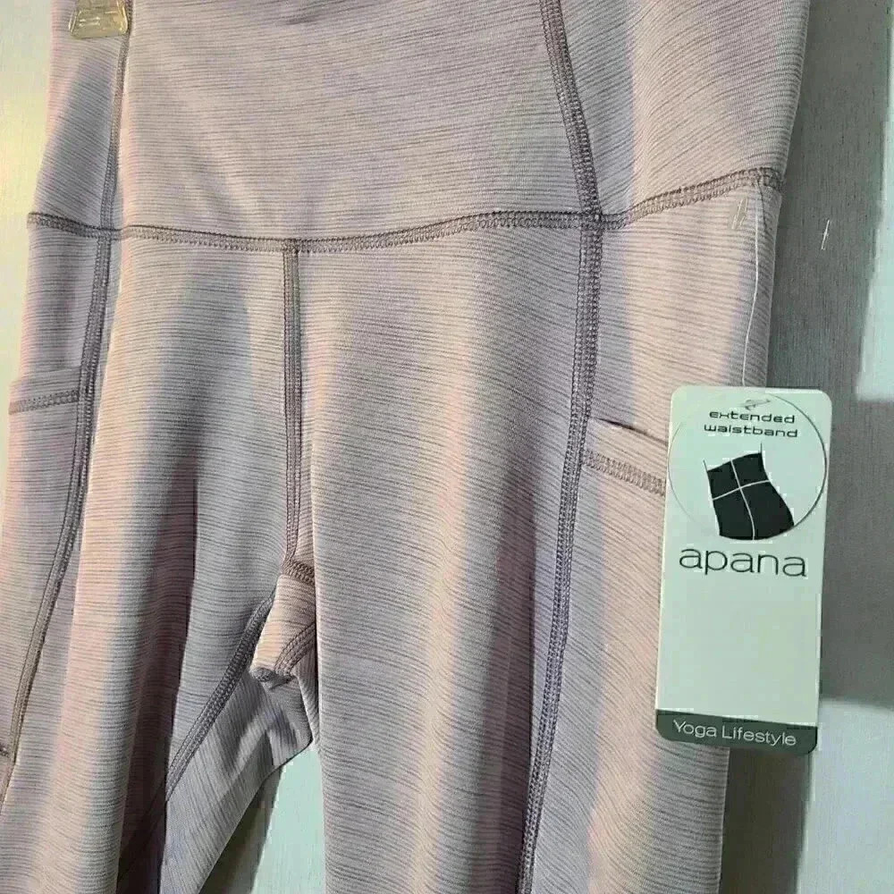 Apana 3/4 length Leggings Lavender NWT Size M - Picture 4 of 6